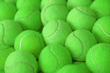 Fotobehang pile of tennis ball as sport background © leisuretime70