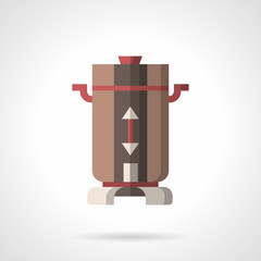 Flat color coffee mill vector icon
