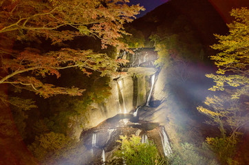 Fototapeta na wymiar 袋田の滝 ライトアップ