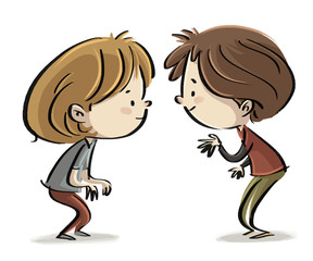 niño y niña