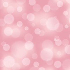 Pink color bokeh vector background. Blurred light background with bokeh effect. Defocused backdrop in the color of women.
