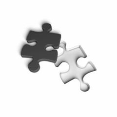 Puzzleteil grau Hintergrund weiß
