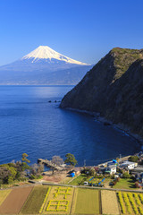 Suruga Bay and Mt. Fuji seen from Nishiizu Ita, Shizuoka, Japan