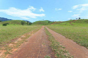Grass mountain or bald mountain in Ranong province