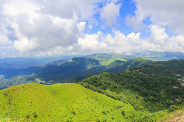 Fototapeta premium Landscape on the mountain at countryside in Thailand.