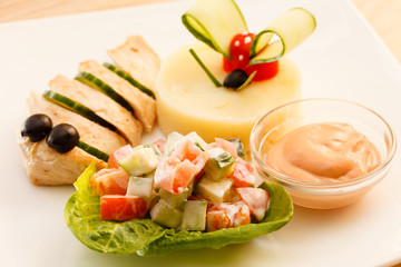 chicken with mashed potatoes for kids menu