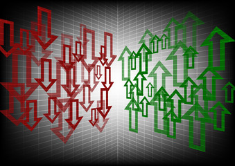 arrow up and down abstract bg