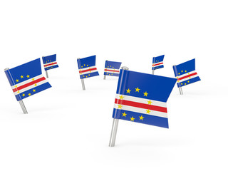Square pins with flag of cape verde
