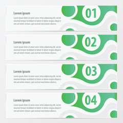 vector banner cicle design   green color