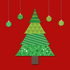 Merry christmas colorful card design