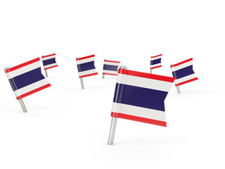 Square pins with flag of thailand