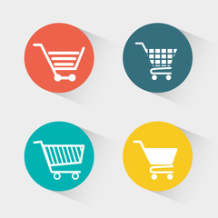 Shopping and ecommerce graphic design with icons