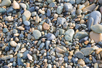 Pile of pebbles beach