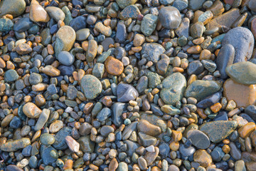 Pile of pebbles beach