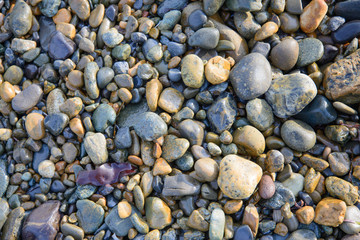 Pile of pebbles beach