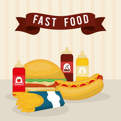 Fast food icon design