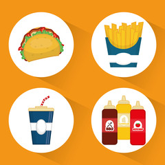 Fast food icon design