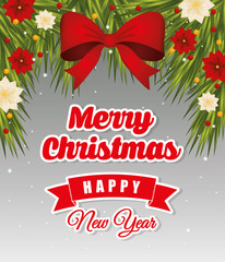 Fototapeta premium Happy holidays and merry christmas card design