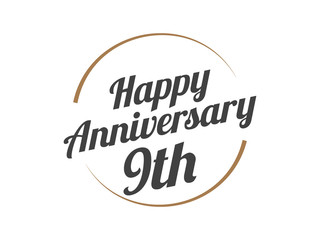9 Happy Anniversary Logo