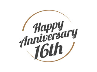 16 Happy Anniversary Logo