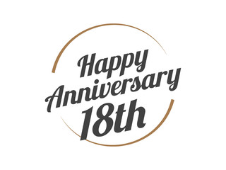 18 Happy Anniversary Logo