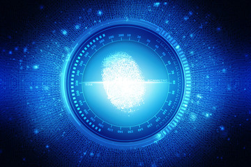 Fingerprint Scanning Technology Concept Illustration