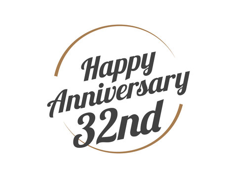 32 Happy Anniversary Logo