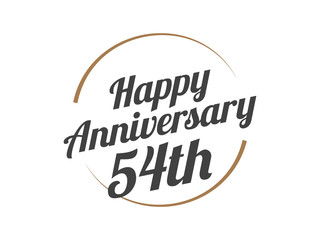 54 Happy Anniversary Logo