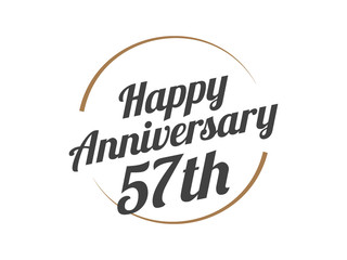 Fototapeta premium 57 Happy Anniversary Logo