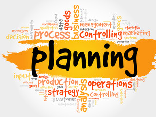 Obraz premium Planning word cloud, business concept