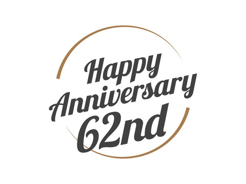 62 Happy Anniversary Logo