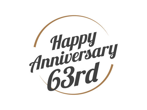 63 Happy Anniversary Logo