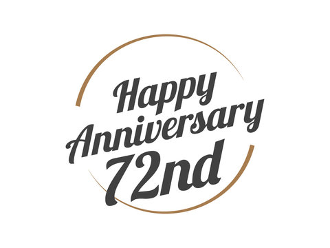 72 Happy Anniversary Logo