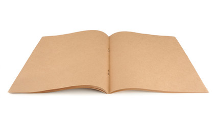 Brown Paper Sketch Pad Isolated on White Background