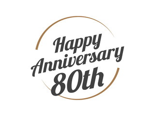 80 Happy Anniversary Logo