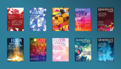 Set of Vector Poster Templates Brochure Design Technologies, App