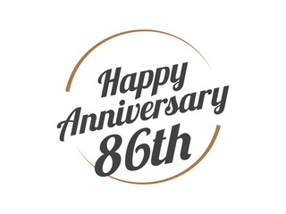 86 Happy Anniversary Logo