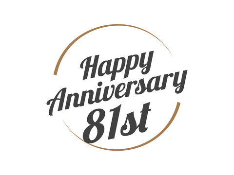 81 Happy Anniversary Logo