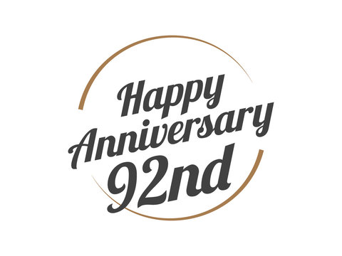 92 Happy Anniversary Logo