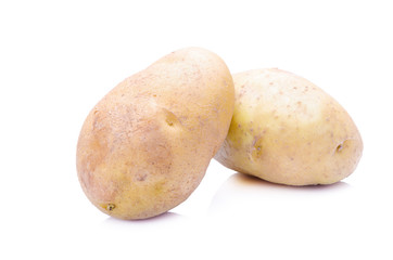 potato on white background