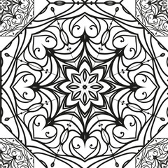Seamless black and white vintage pattern for your creativity