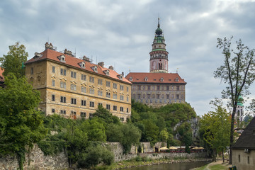 Fototapeta na wymiar view of Cesky Krumlov castle tower