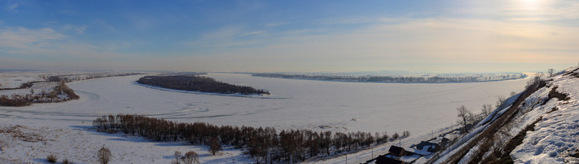 Two winter river