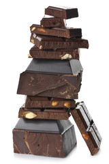 Broken dark chocolate
