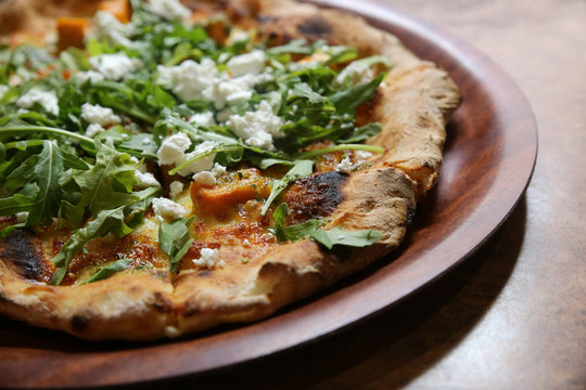 Wood Fired Pumpkin Feta Rocket Pizza