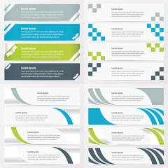 design banner template   green, blue, gray color