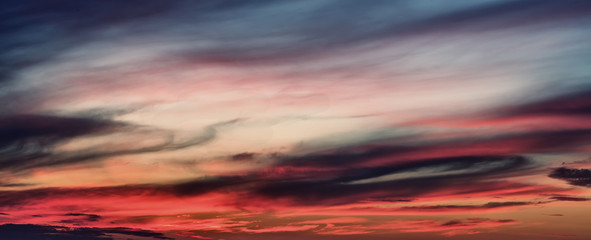 Fototapeta na wymiar beautiful dramatic sky at sunset