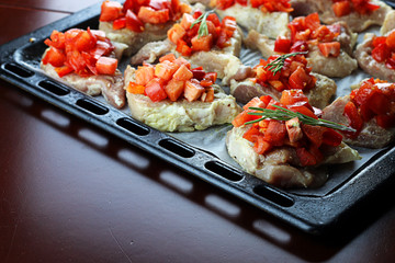 steak in a frying pan