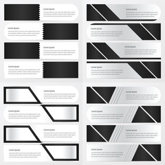 banner black and white color set 4 in 1 item