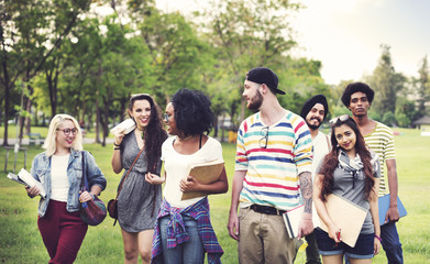 Fototapeta na wymiar College Park Garden Togetherness Unity Friendship Concept